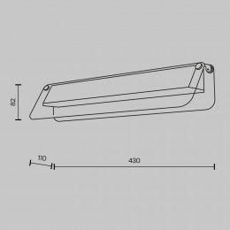 Настенный светильник (бра) Maytoni Flat MOD296WL-L10BS3K