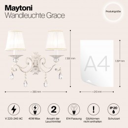 Настенный светильник (бра) Maytoni Grace ARM247-02-G