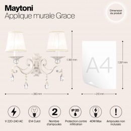 Настенный светильник (бра) Maytoni Grace ARM247-02-G
