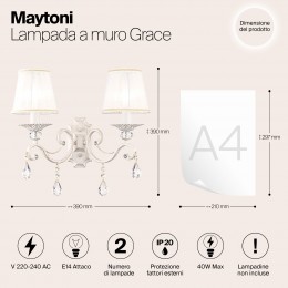 Настенный светильник (бра) Maytoni Grace ARM247-02-G