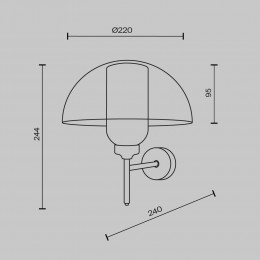 Настенный светильник (бра) Maytoni Memory MOD177WL-01B