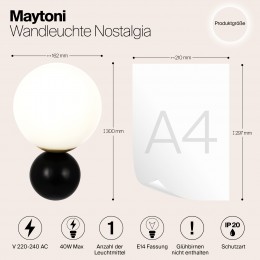 Настенный светильник (бра) Maytoni Nostalgia MOD048WL-01G