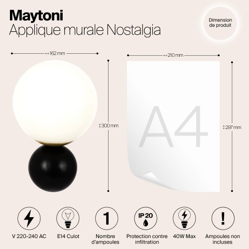 Настенный светильник (бра) Maytoni Nostalgia MOD048WL-01G