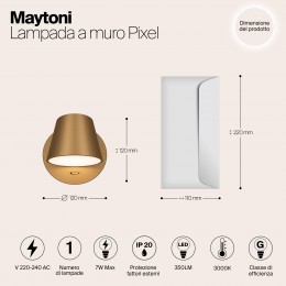 Настенный светильник (бра) Maytoni Pixel MOD421WL-L6BS3K