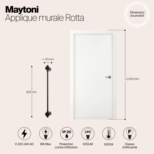 Настенный светильник (бра) Maytoni Rotta MOD413WL-L8B3K