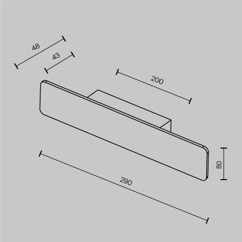 Настенный светильник (бра) Technical C80WL-10W3K-B