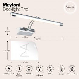 Подсветка Maytoni Fino MIR003WL-L12CH