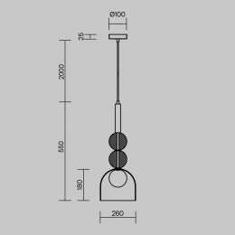 Подвесной светильник Freya FR5482PL-01BS