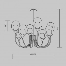 Подвесной светильник Maytoni Aura MOD016PL-08BS