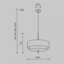 Подвесной светильник Maytoni Bergamo MOD613PL-05GR1