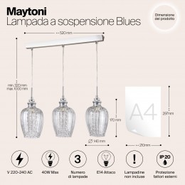 Подвесной светильник Maytoni Blues MOD044-PL-03-N