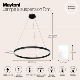 Подвесной светильник Maytoni Rim MOD058PL-L42B4K