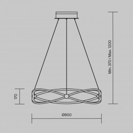 Подвесной светильник Maytoni Weave MOD062PL-L56CH3K