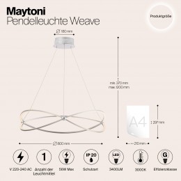Подвесной светильник Maytoni Weave MOD062PL-L56CH3K