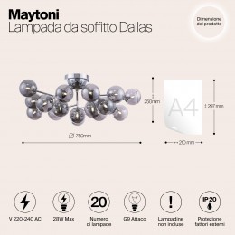 Потолочный светильник Maytoni Dallas MOD545PL-20CH