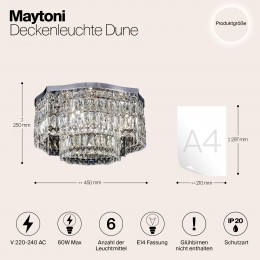 Потолочный светильник Maytoni Dune DIA005CL-06CH