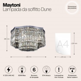 Потолочный светильник Maytoni Dune DIA005CL-06CH