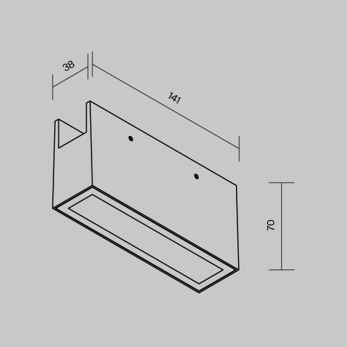 Уличный трековый светильник  Maytoni Outdoor Points O-TR01-2-S-10WW3K