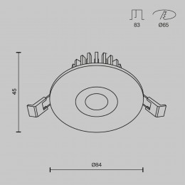 Встраиваемый светильник Technical DL038-2-L7W4K