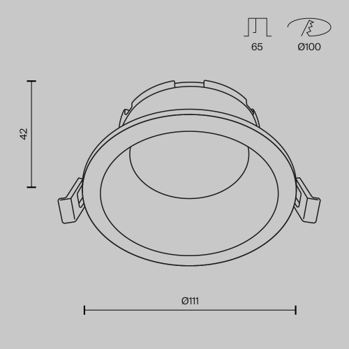 Встраиваемый светильник Technical DL126-GX53-W