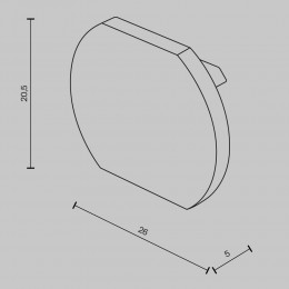 Комплектующие для накладной трековой системы Technical TRA172EC-R-11B