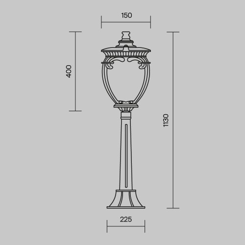 Ландшафтный светильник  Maytoni Outdoor  Fleur O414FL-01BZ1