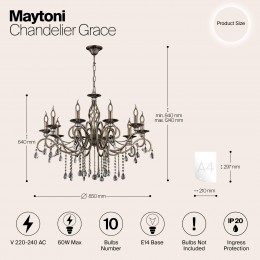 Люстра Maytoni Grace RC247-PL-10-R