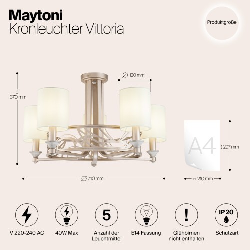 Люстра Maytoni Vittoria H004CL-05BG