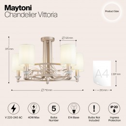 Люстра Maytoni Vittoria H004CL-05BG