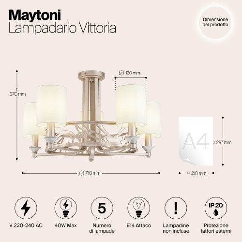 Люстра Maytoni Vittoria H004CL-05BG