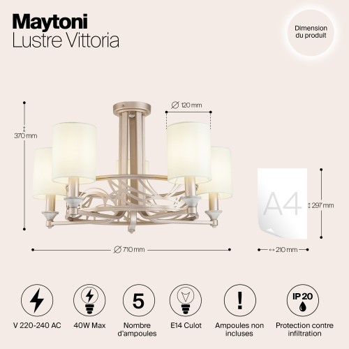 Люстра Maytoni Vittoria H004CL-05BG