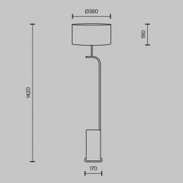 Напольный светильник (торшер) Maytoni Glamping MOD437FL-03B