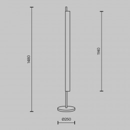 Напольный светильник (торшер) Maytoni Loom MOD258FL-L15BS3K