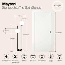 Напольный светильник (торшер) Maytoni The Sixth Sense Z020FL-L12BK
