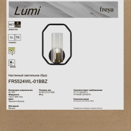Настенный светильник (бра) Freya FR5524WL-01BBZ