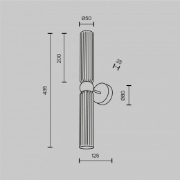 Настенный светильник (бра) Maytoni Antic MOD302WL-02CG1