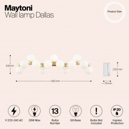 Настенный светильник (бра) Maytoni Dallas MOD547WL-13BS