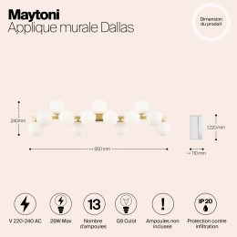 Настенный светильник (бра) Maytoni Dallas MOD547WL-13BS