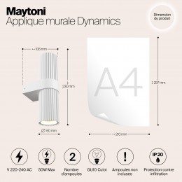 Настенный светильник (бра) Maytoni Dynamics MOD326WL-02W