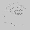 Настенный светильник (бра)  Maytoni Outdoor Slat O044WL-01B