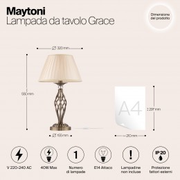Настольный светильник Maytoni Grace RC247-TL-01-R