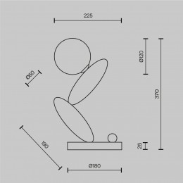 Настольный светильник Maytoni Resonance MOD482TL-L6C3K