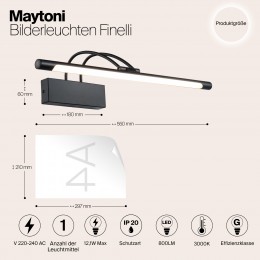Подсветка Maytoni Finelli MIR004WL-L12B