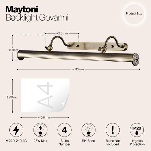 Подсветка Maytoni Govanni PIC119-44-R