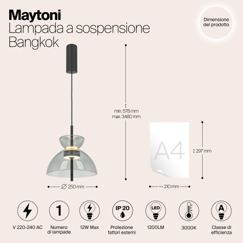 Подвесной светильник Maytoni Bangkok MOD185PL-L11B3K2