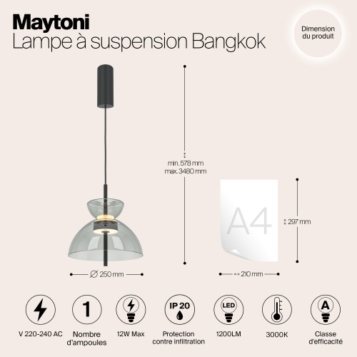Подвесной светильник Maytoni Bangkok MOD185PL-L11B3K2