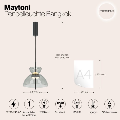 Подвесной светильник Maytoni Bangkok MOD185PL-L11B3K2