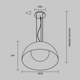 Подвесной светильник Maytoni Batten MOD472PL-L33B3K