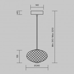 Подвесной светильник Maytoni Bruma MOD397PL-L10B3K