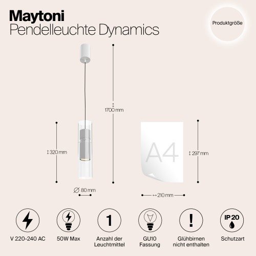 Подвесной светильник Maytoni Dynamics MOD326PL-01W
